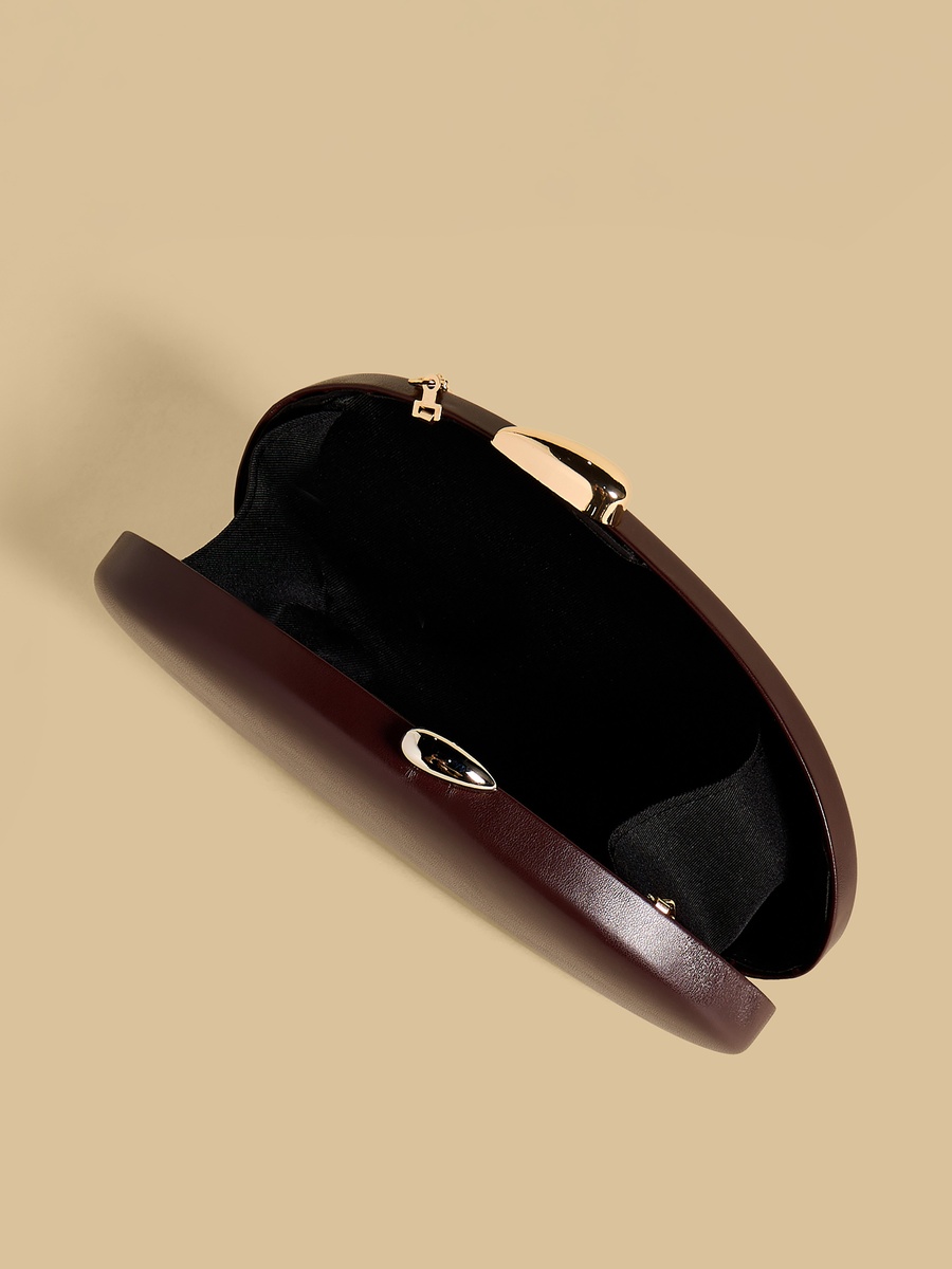 Plain Clutch with Detachable Chain Strap