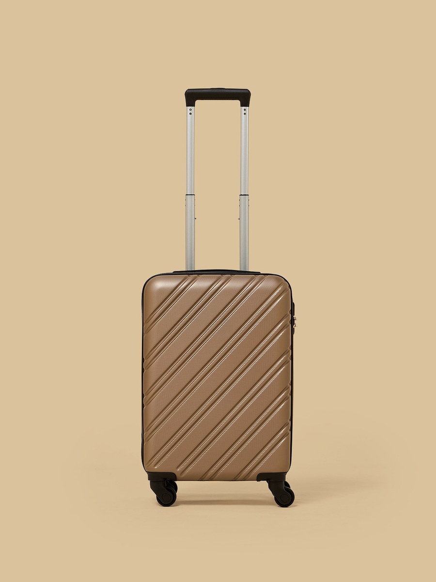 Textured 4-Wheel Hardcase Trolley Bag with Retractable Handle