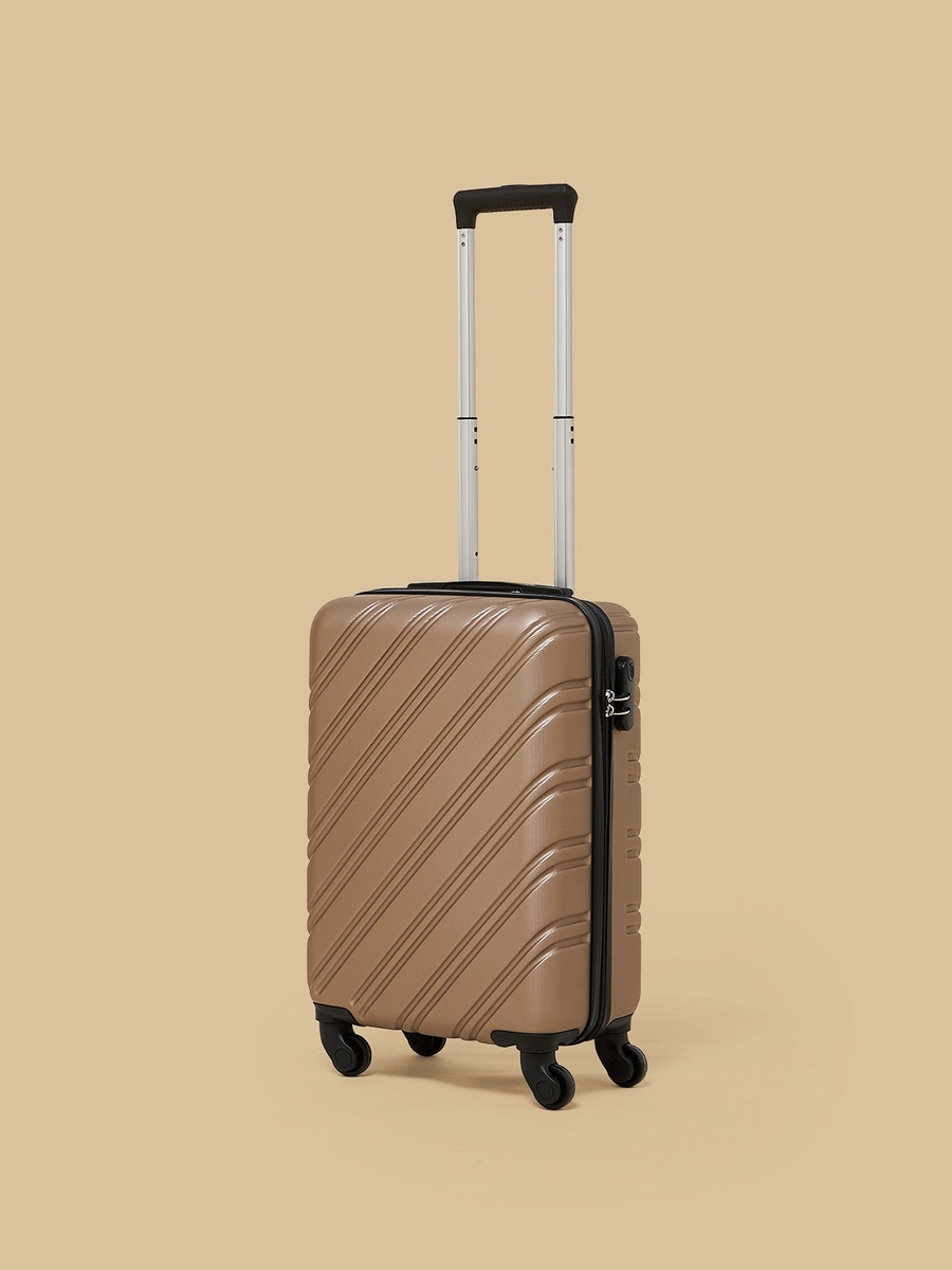 Textured 4-Wheel Hardcase Trolley Bag with Retractable Handle