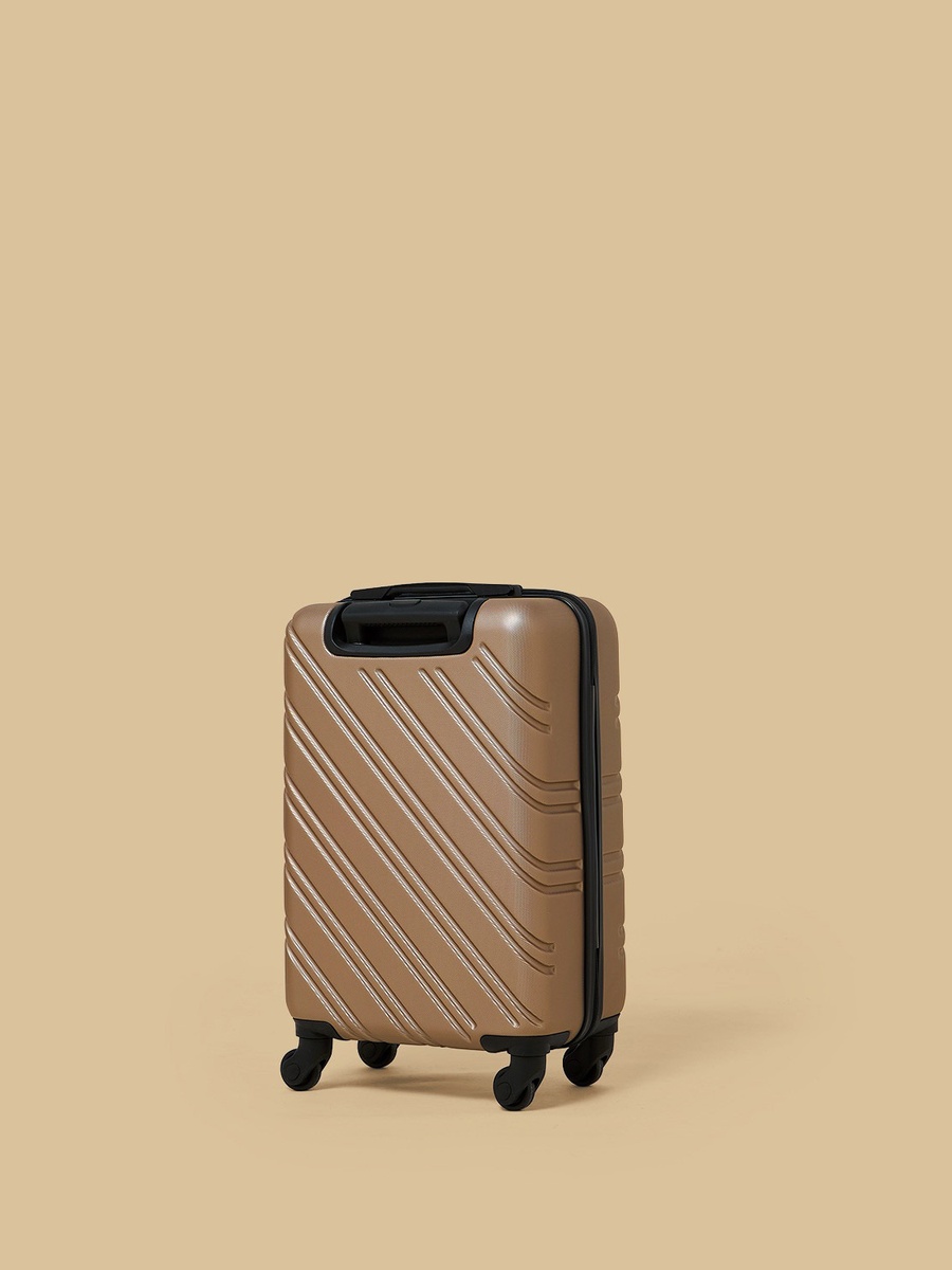 Textured 4-Wheel Hardcase Trolley Bag with Retractable Handle
