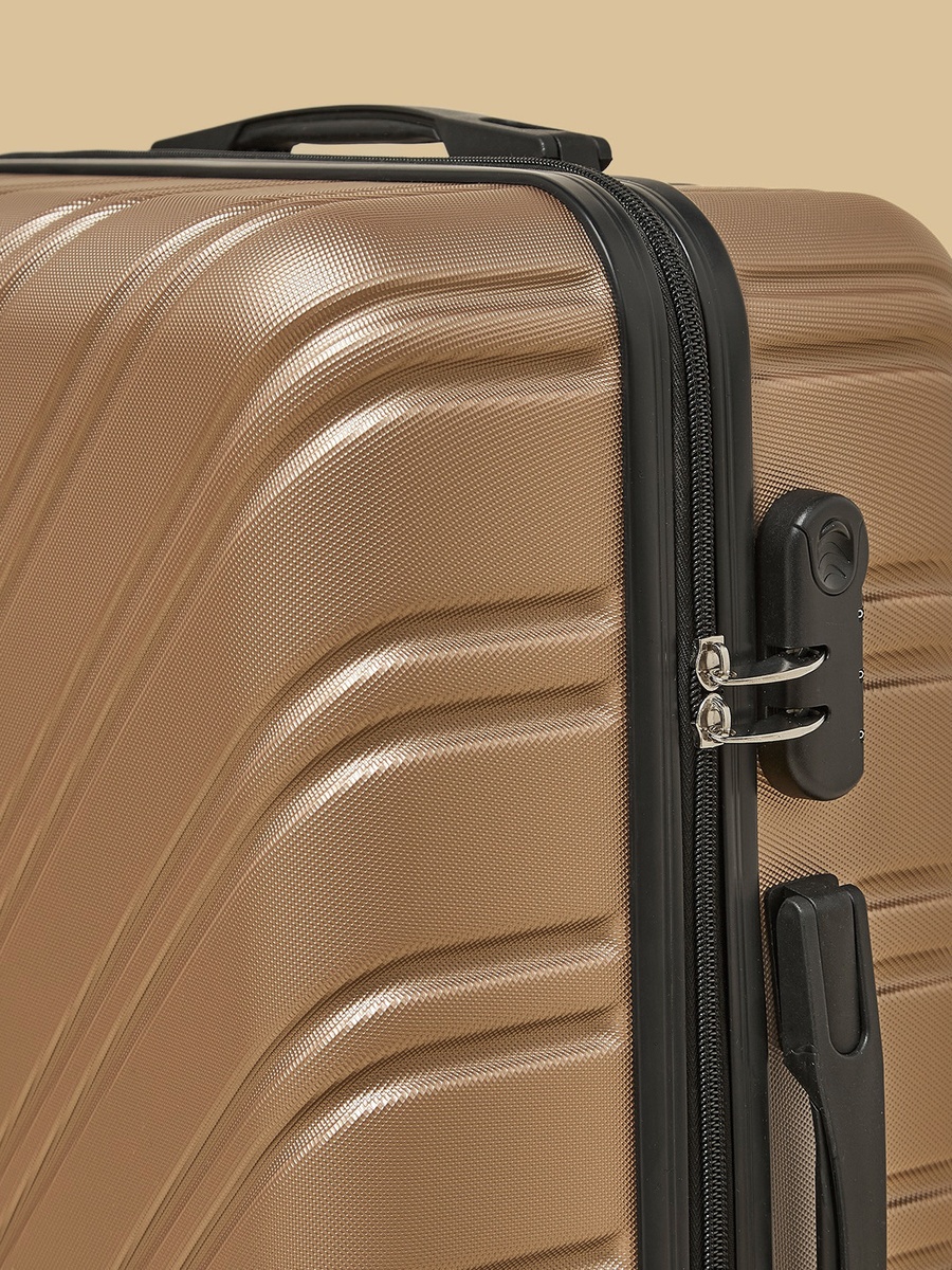 Textured 4-Wheel Hardcase Trolley Bag with Retractable Handle