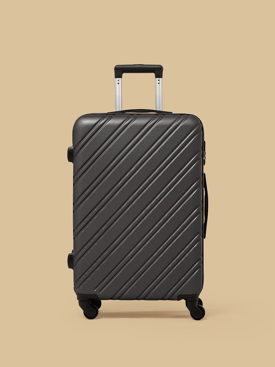 Textured 4-Wheel Hardcase Trolley Bag with Retractable Handle