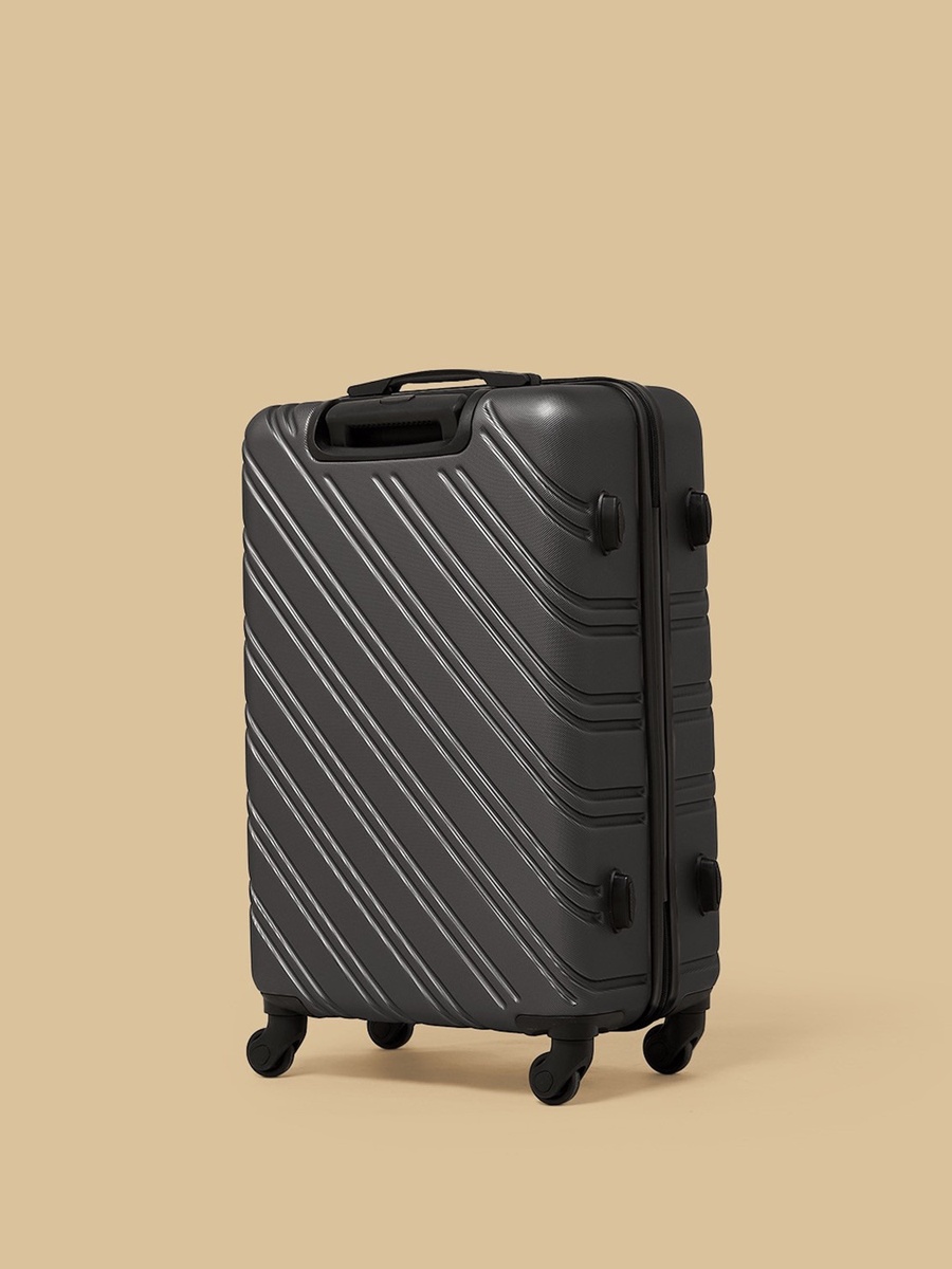 Textured 4-Wheel Hardcase Trolley Bag with Retractable Handle