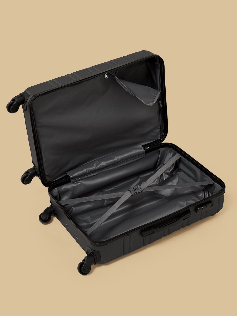Textured 4-Wheel Hardcase Trolley Bag with Retractable Handle