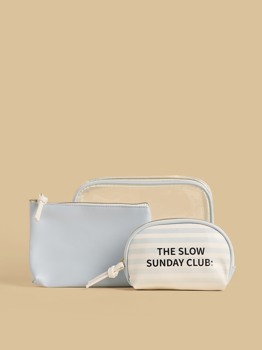 Pack of 3 - Assorted Pouch with Zip Closure
