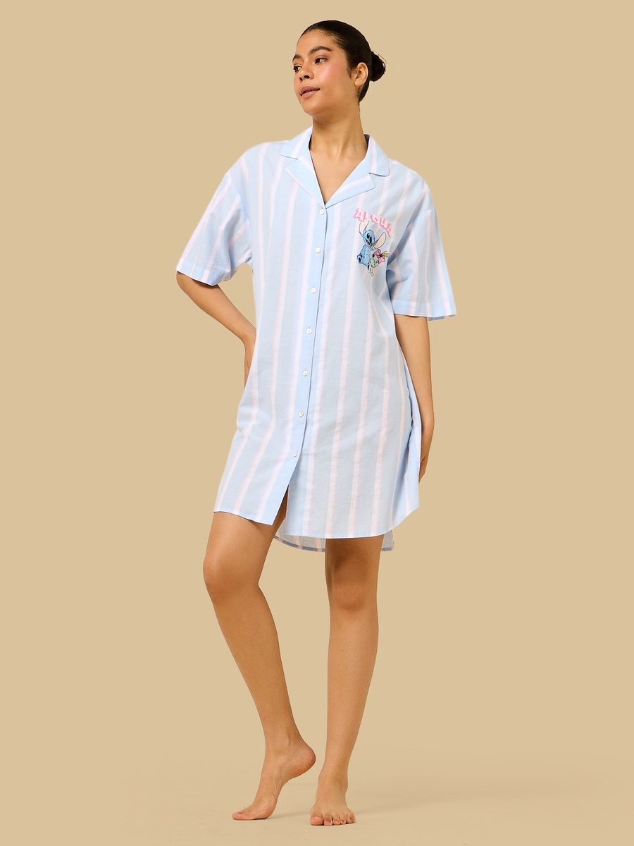 Stitch Print Sleep Dress
