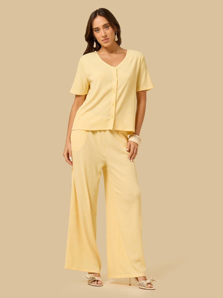 Textured V-Neck Top