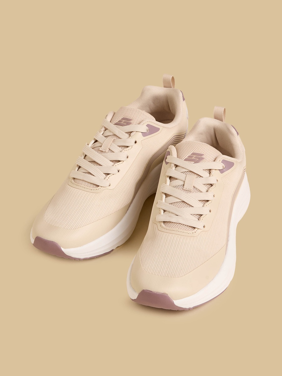 Textured Lace-Up Sports Shoes