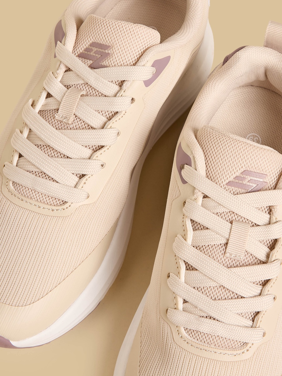 Textured Lace-Up Sports Shoes