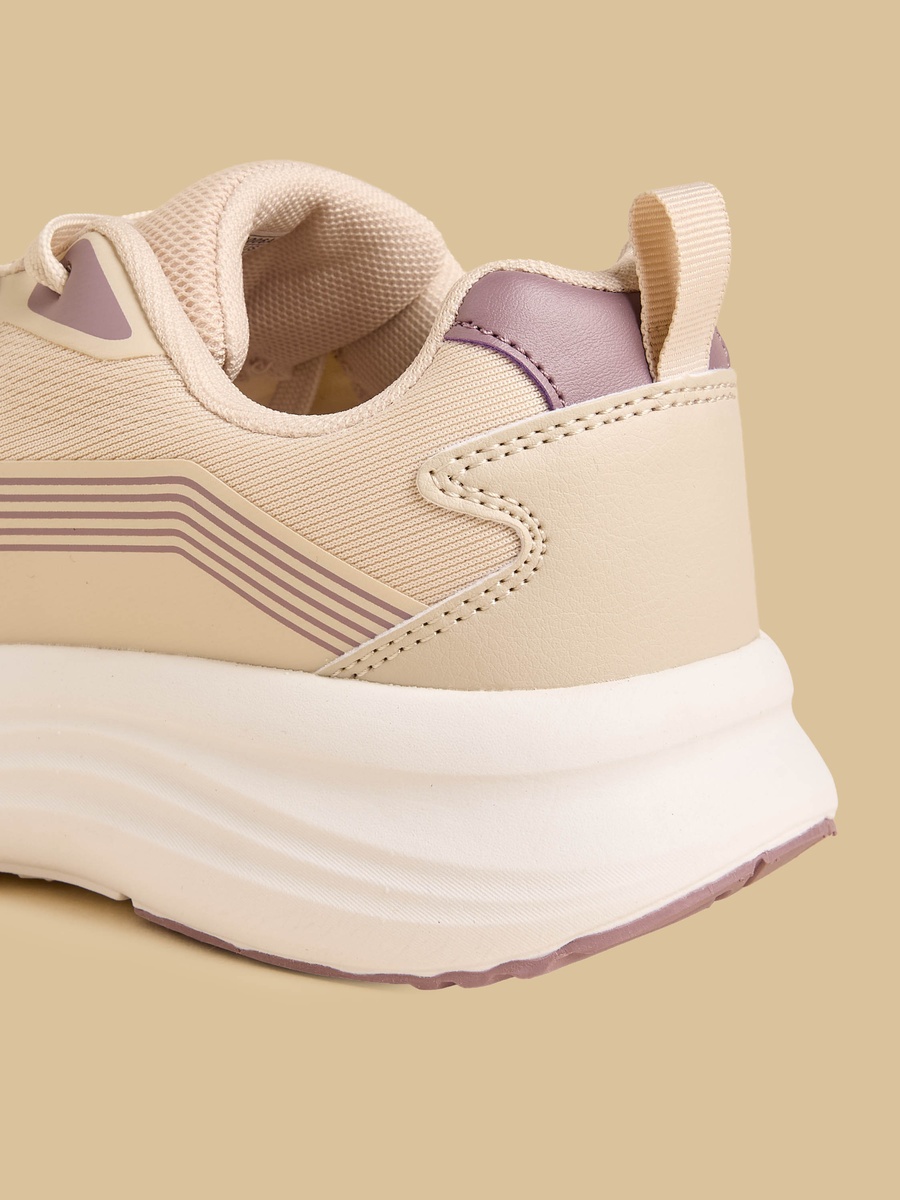 Textured Lace-Up Sports Shoes