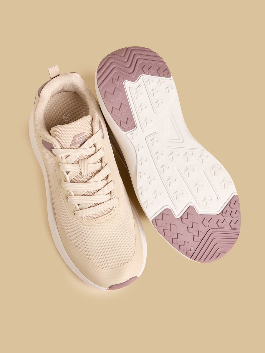 Textured Lace-Up Sports Shoes