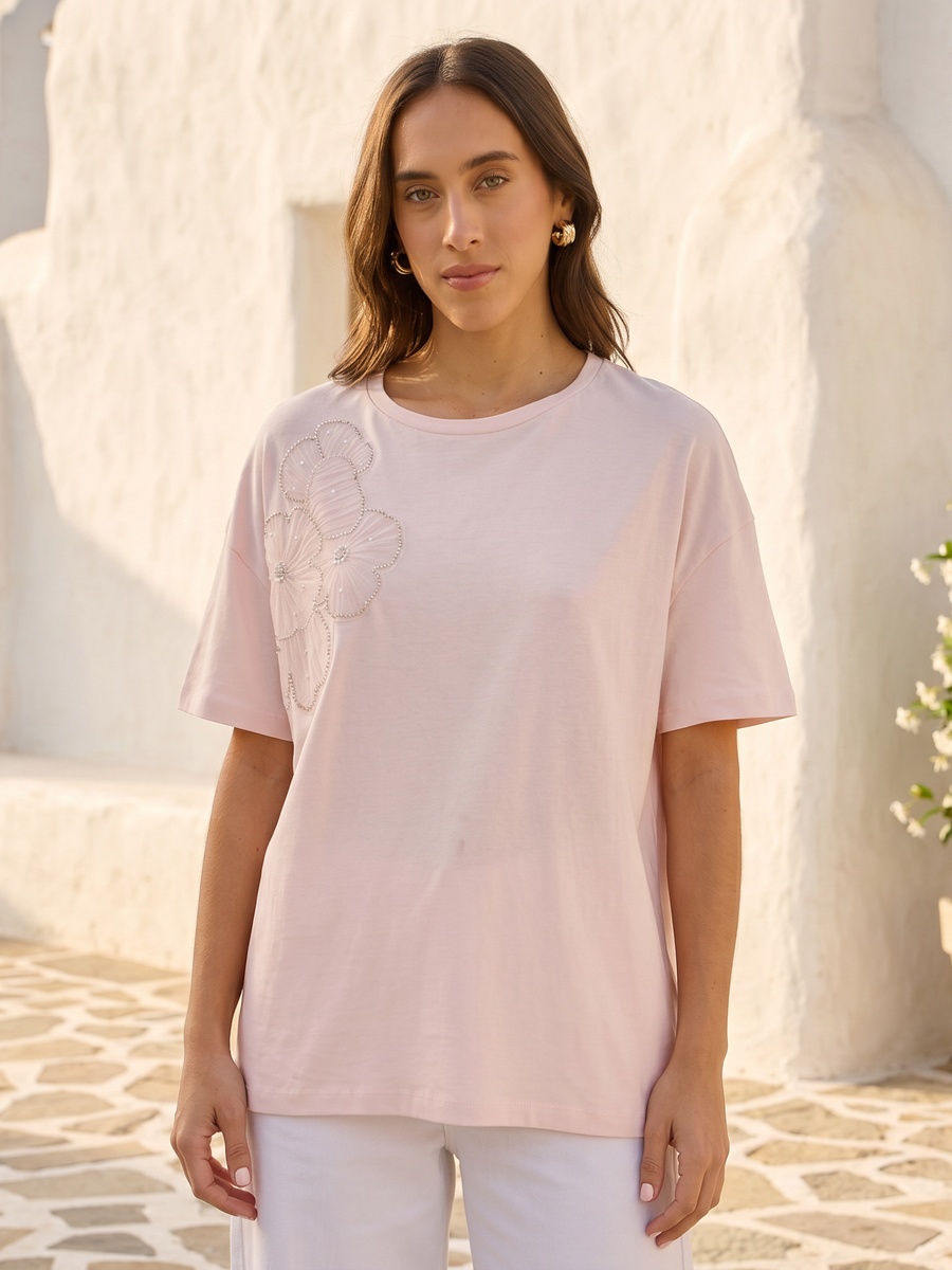 Floral Applique T-Shirt