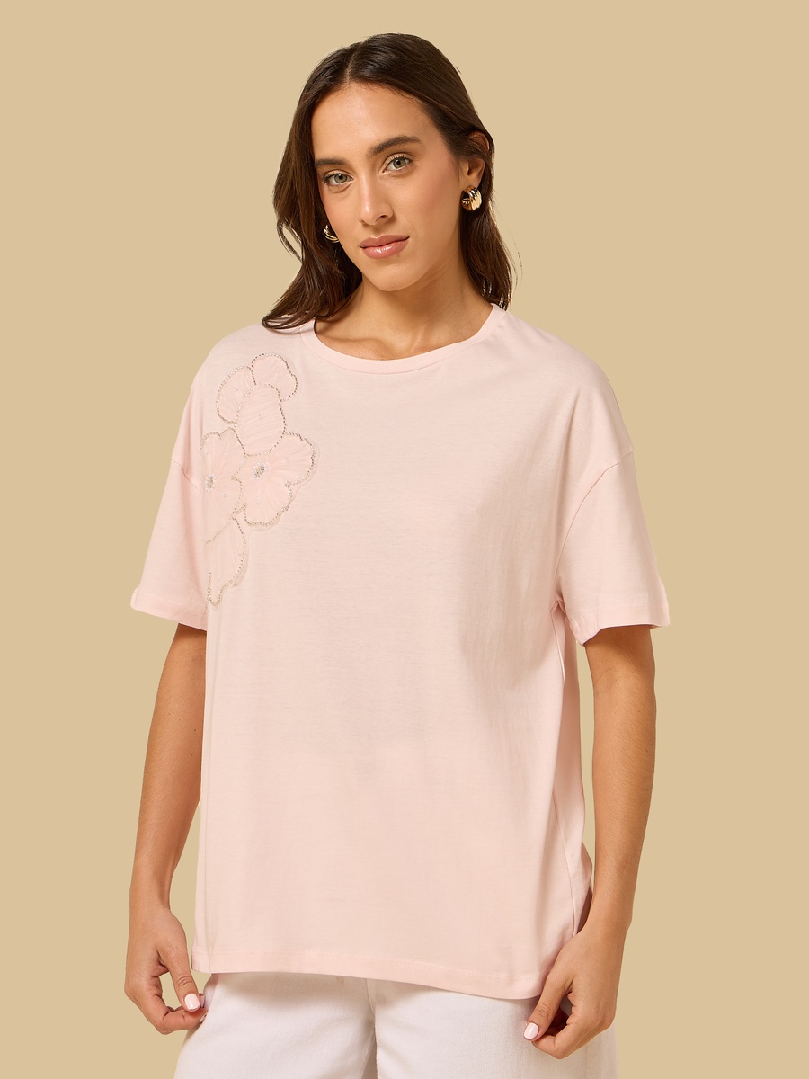 Floral Applique T-Shirt