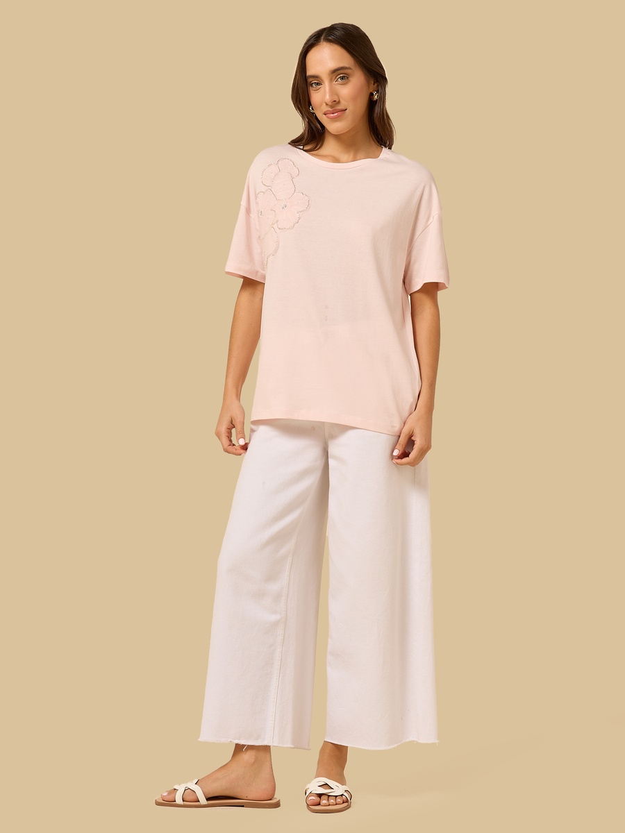 Floral Applique T-Shirt