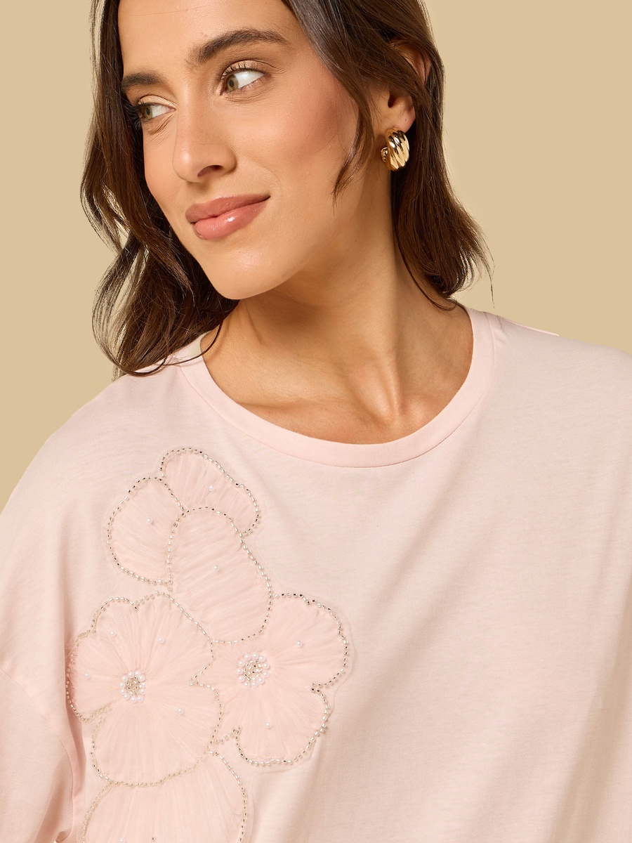 Floral Applique T-Shirt