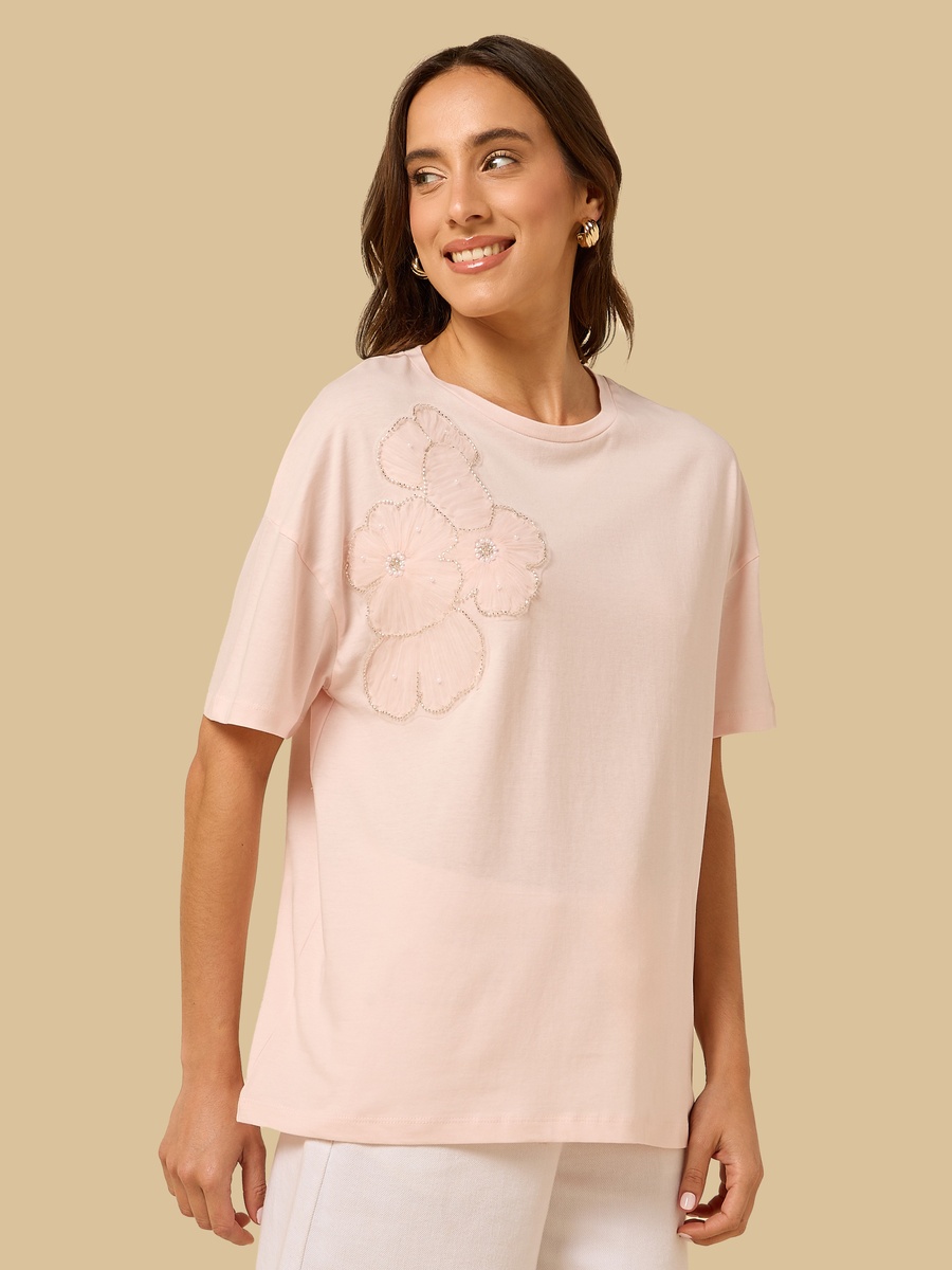 Floral Applique T-Shirt
