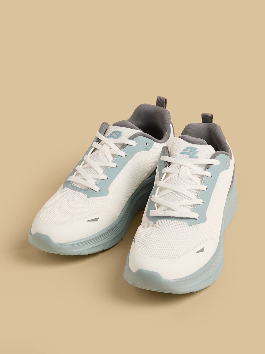 Panelled Lace-Up Sports Shoes