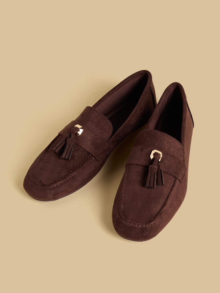 Tassel Accent Slip-On Loafers