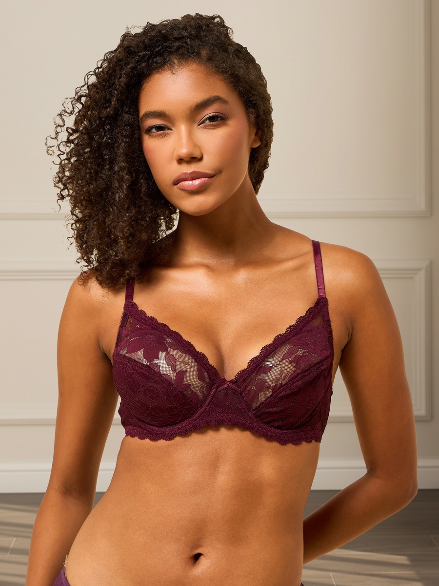 Lace Non-Padded Wired A-Frame Bra