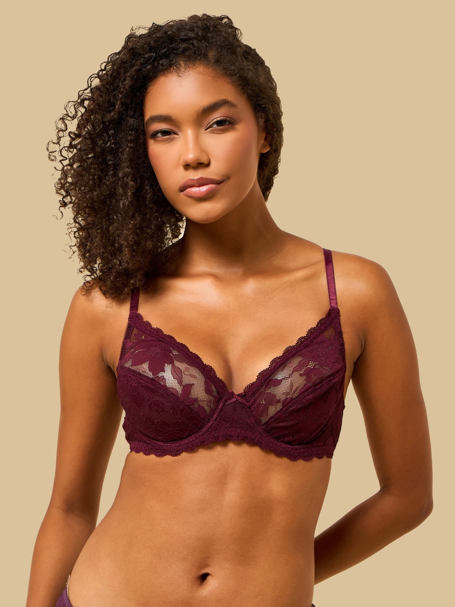 Lace Non-Padded Wired A-Frame Bra