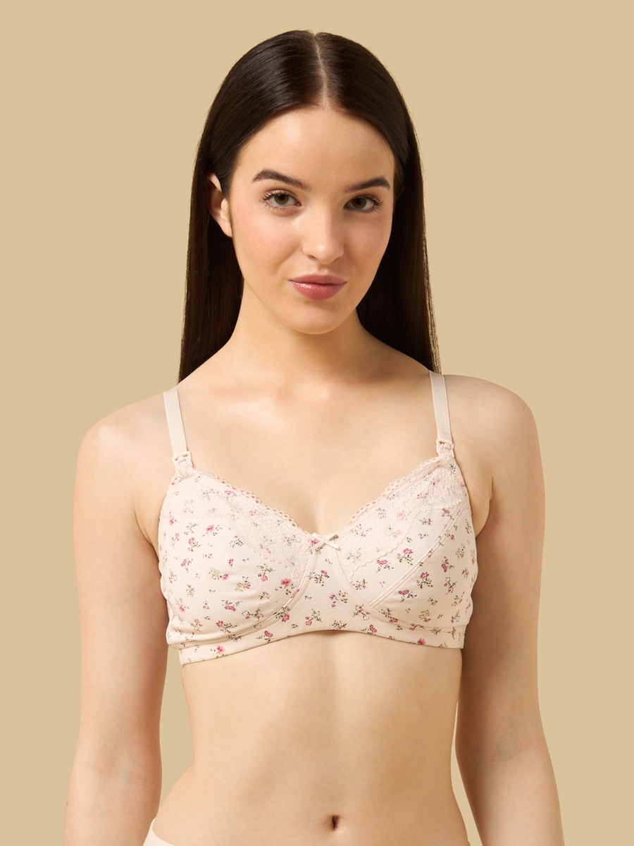 Floral Print Non-Padded Nursing Bra