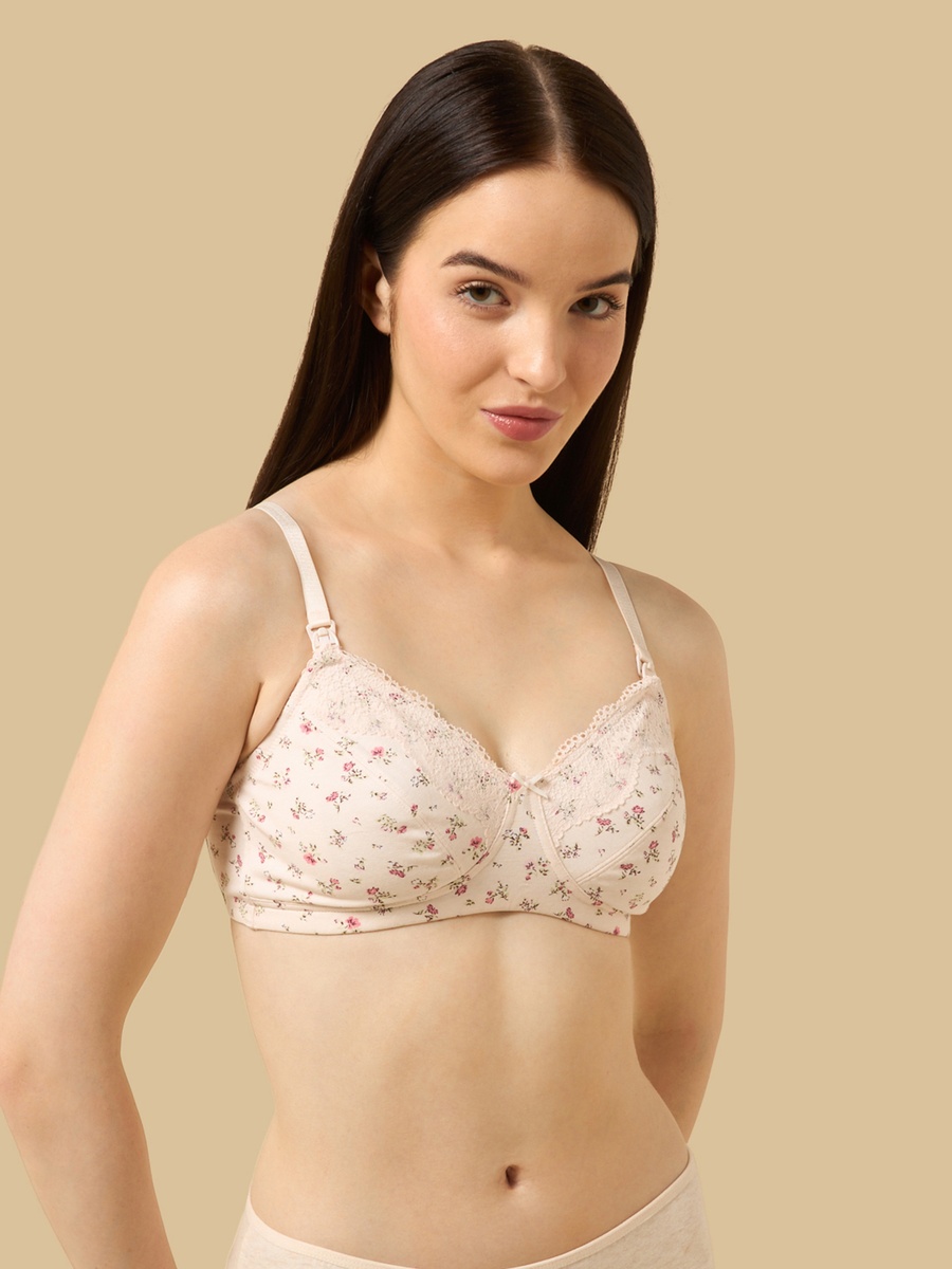 Floral Print Non-Padded Nursing Bra