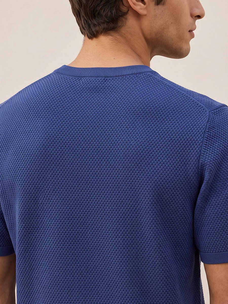 Crew Neck Popcorn Textured T-Shirt