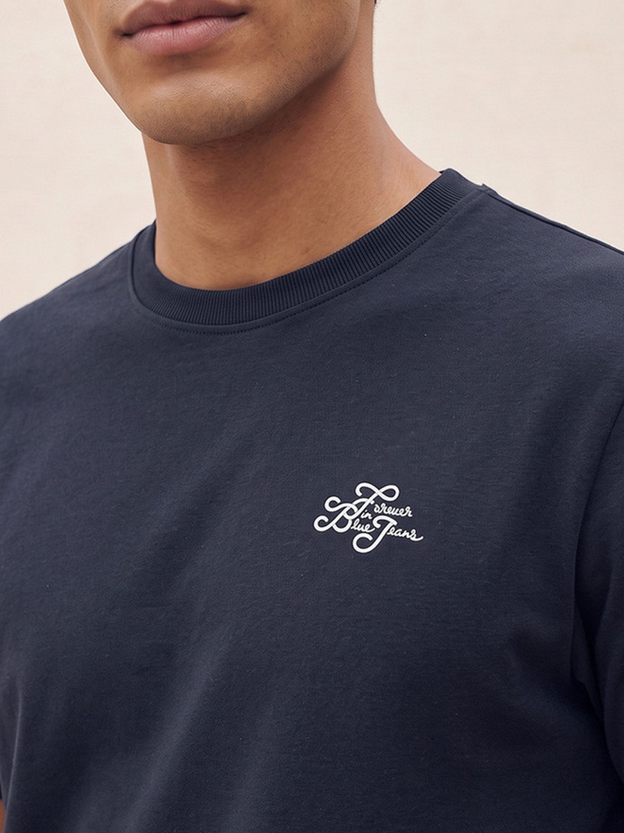 Regular Fit Crew Neck Short Sleeves Logo Print T-Shirt
