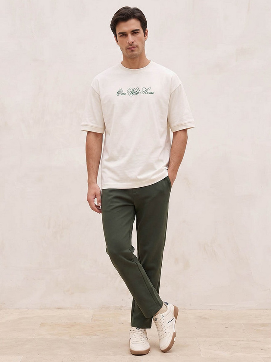 Typography Print Regular Fit Short Sleeves T-Shirt