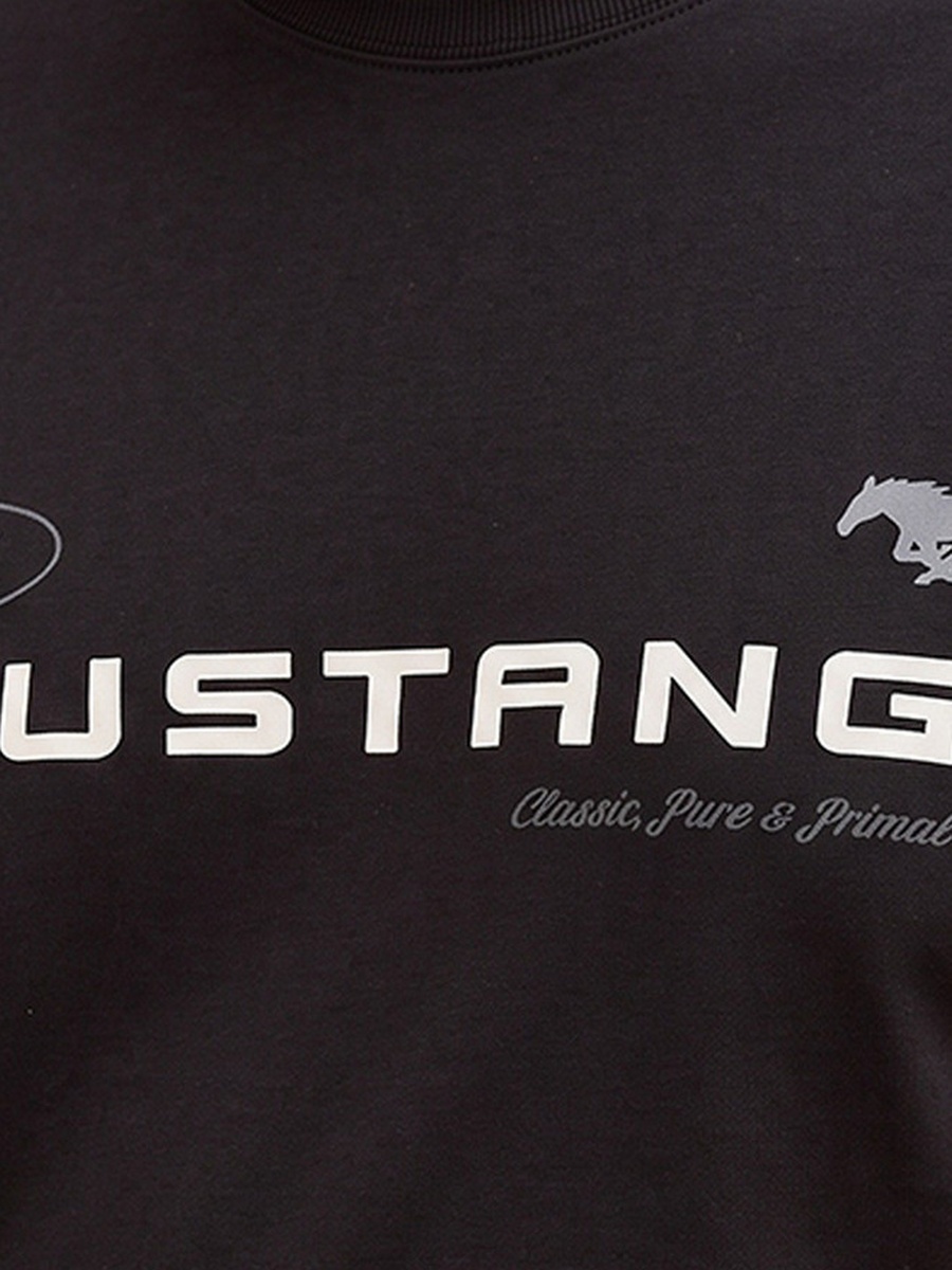 Plus Mustang Crew Neck Short Sleeves T-Shirt