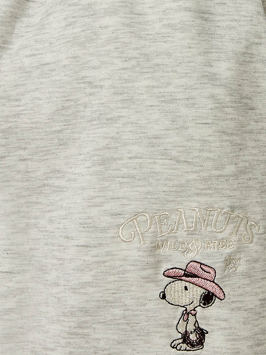Peanuts Mid-Rise Cargo Joggers with Embroidery