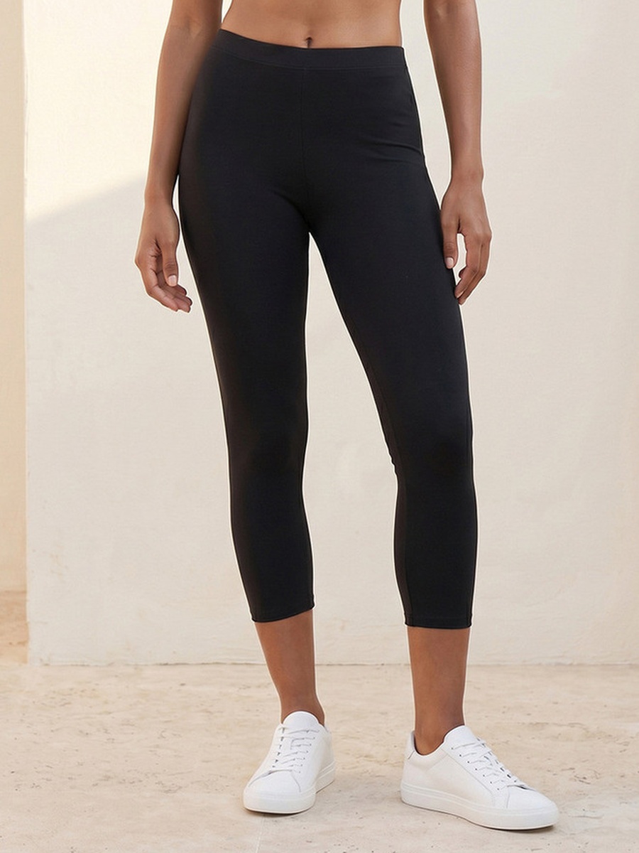 Pack of 2 Elasticated Waist Cropped Leggings