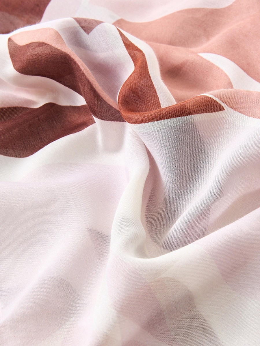 Abstract Printed Square Scarf