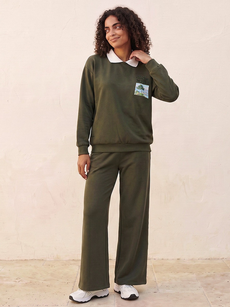 Claude Monet Sweatshirt with Collar