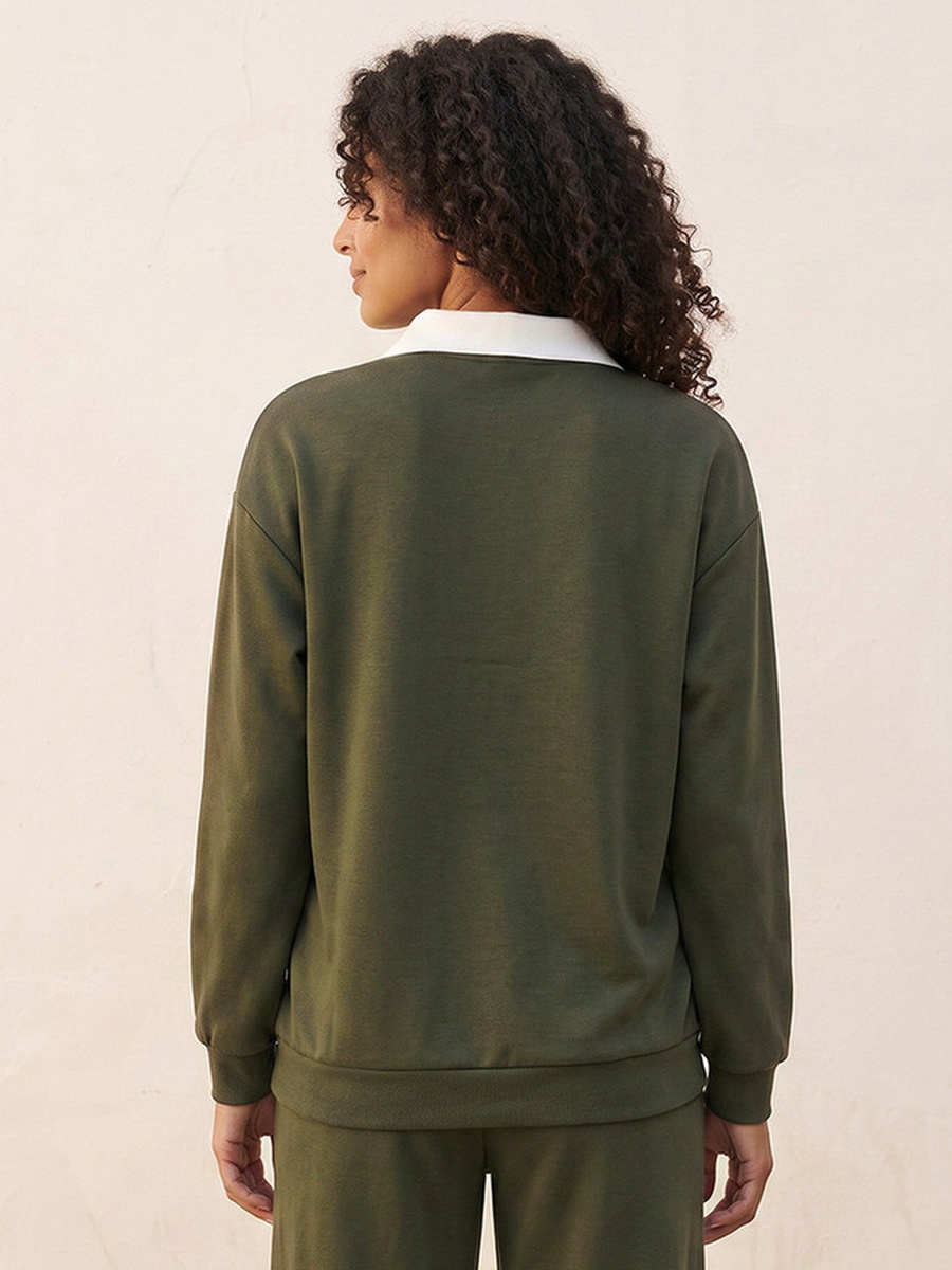 Claude Monet Sweatshirt with Collar