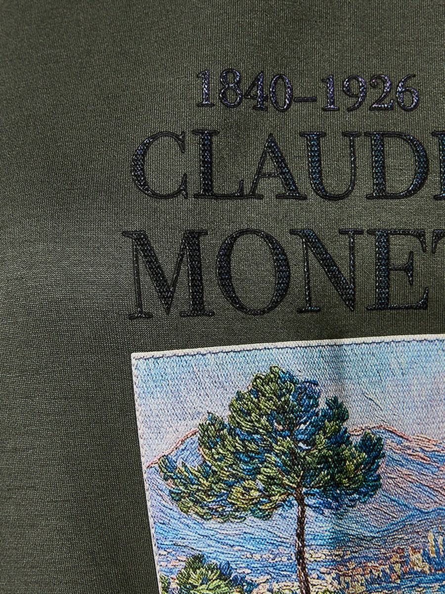 Claude Monet Sweatshirt with Collar