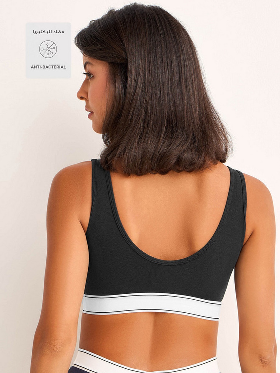 Seamless Bra with Broad Hem Elastic