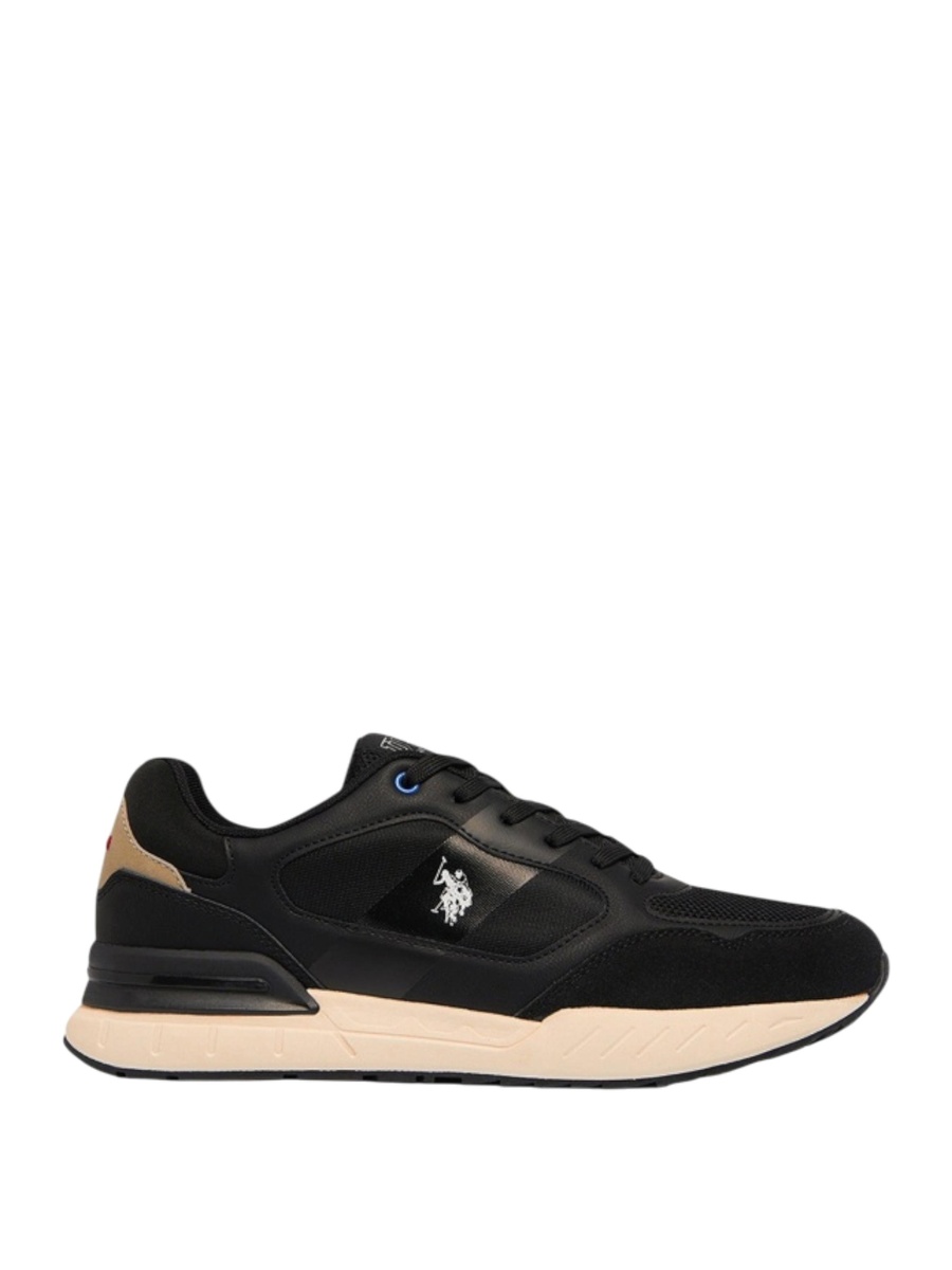 Matca Black Wide Fit Low Top Sports Sneakers