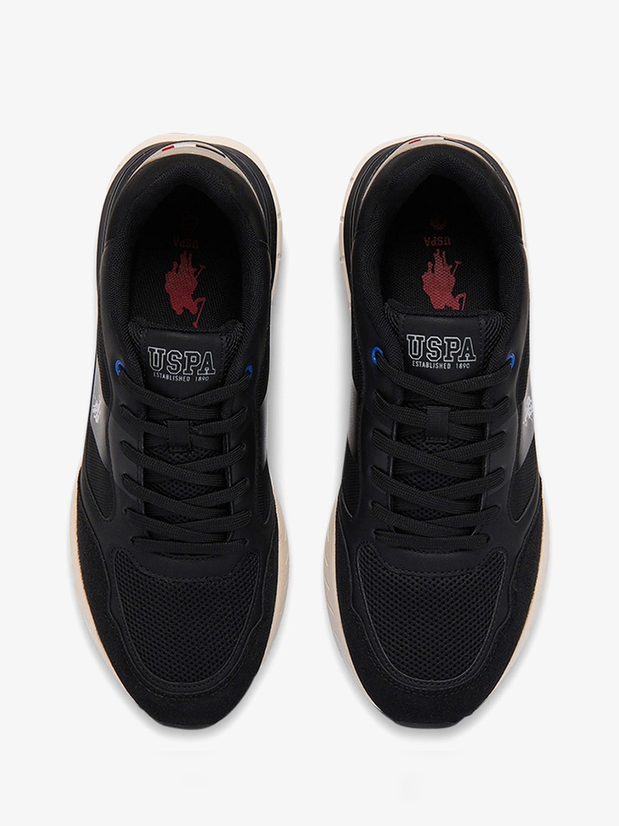 Matca Black Wide Fit Low Top Sports Sneakers