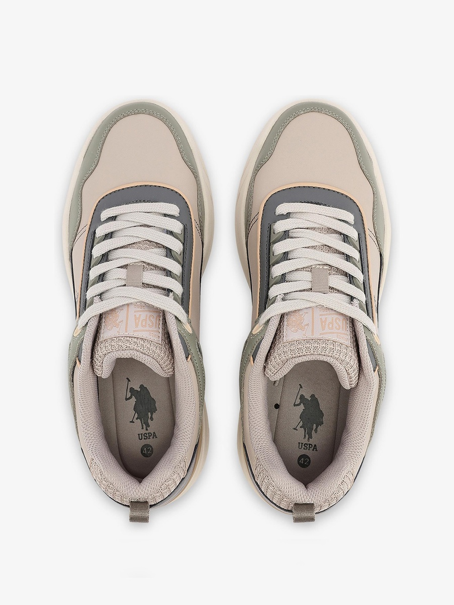 George Beige Low Top Sports Sneakers