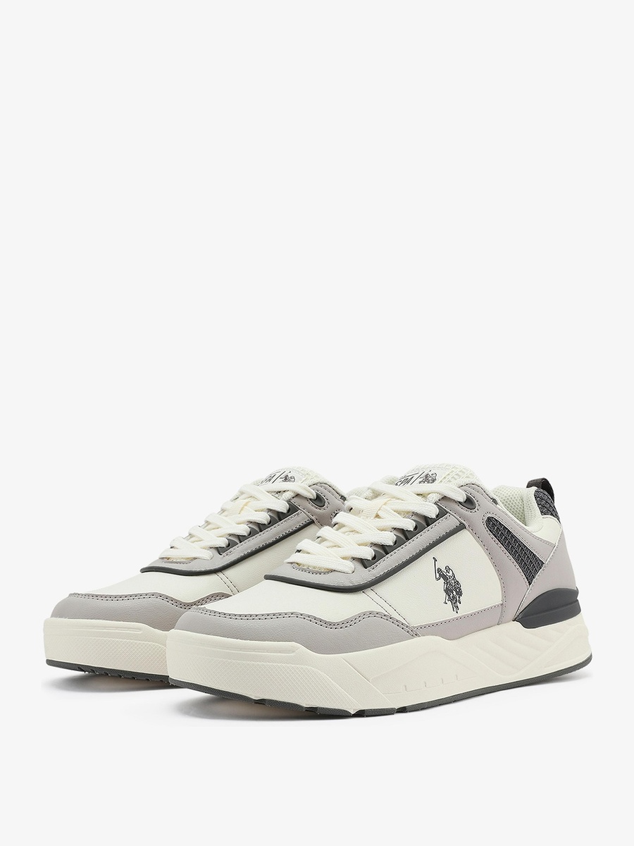 George White Low Top Sports Sneakers