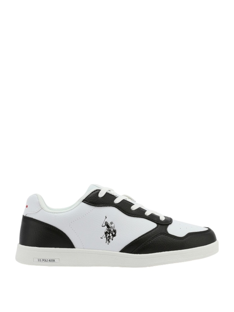 Karten White and Black Low Top Sports Sneakers