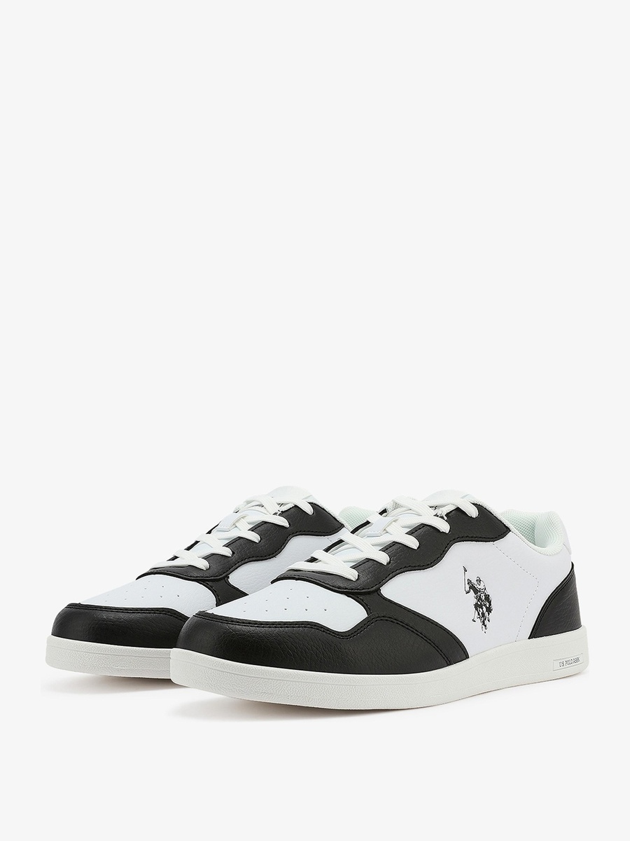 Karten White and Black Low Top Sports Sneakers