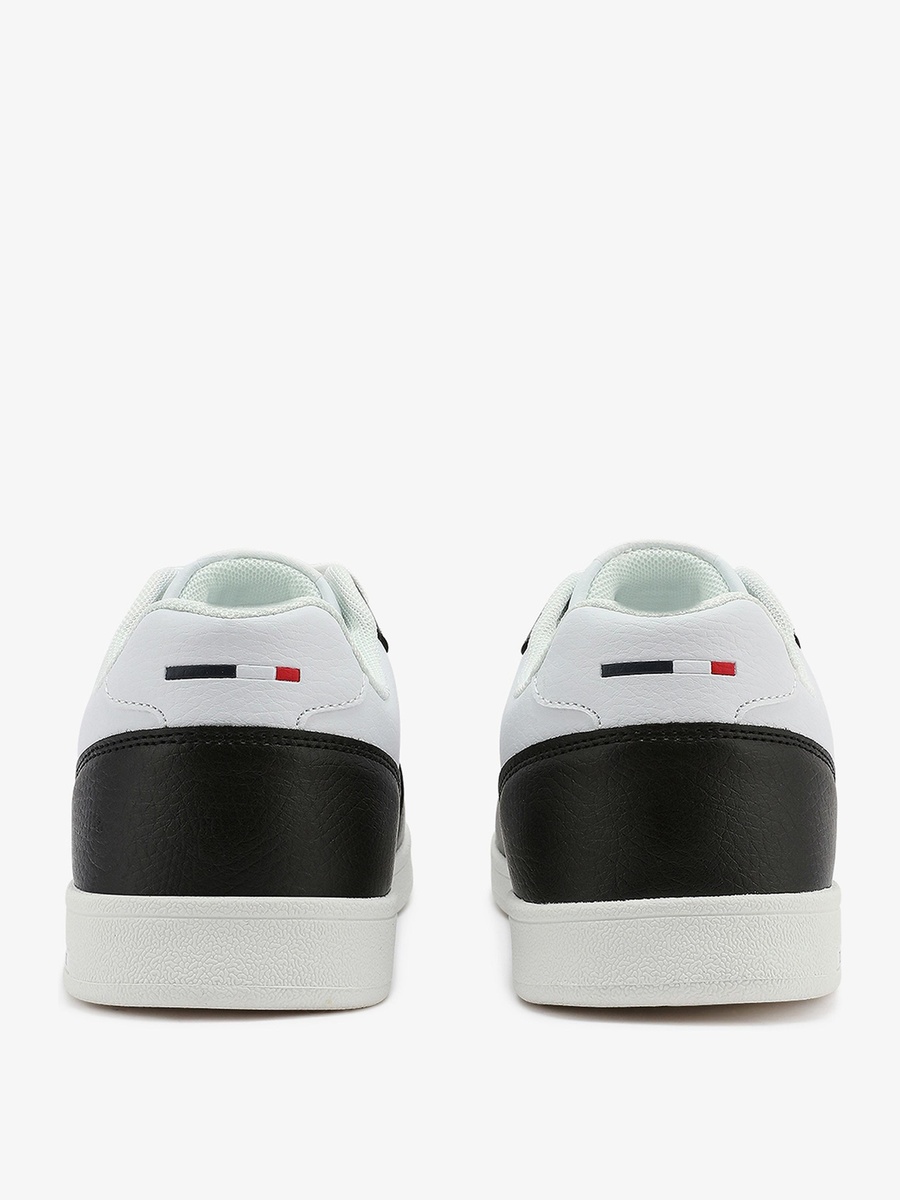 Karten White and Black Low Top Sports Sneakers