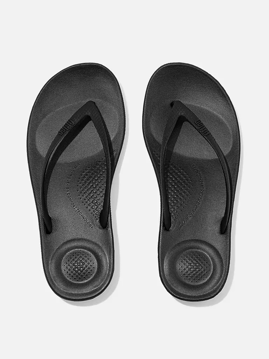 Women Black Plain Flip Flops