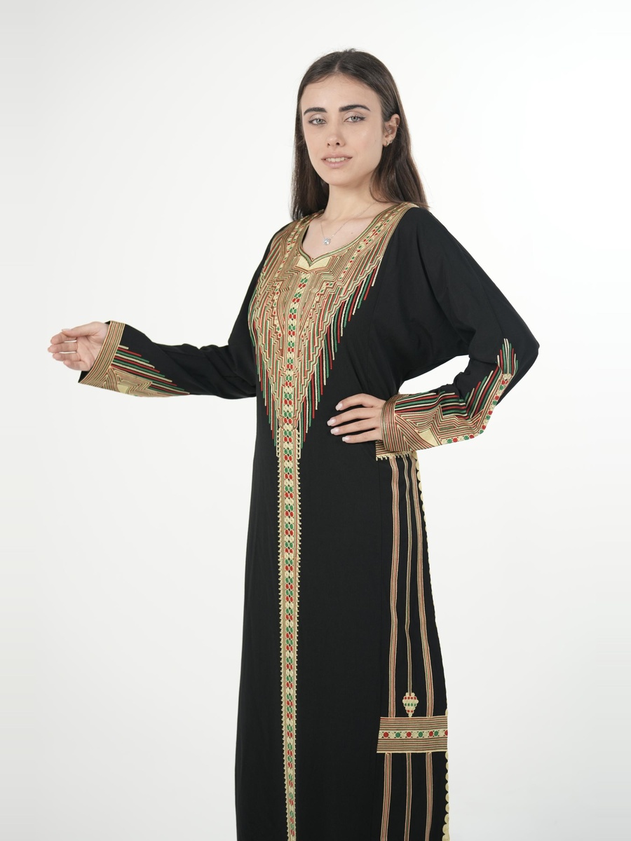 جلابية عسيري مطرزة بالكامل