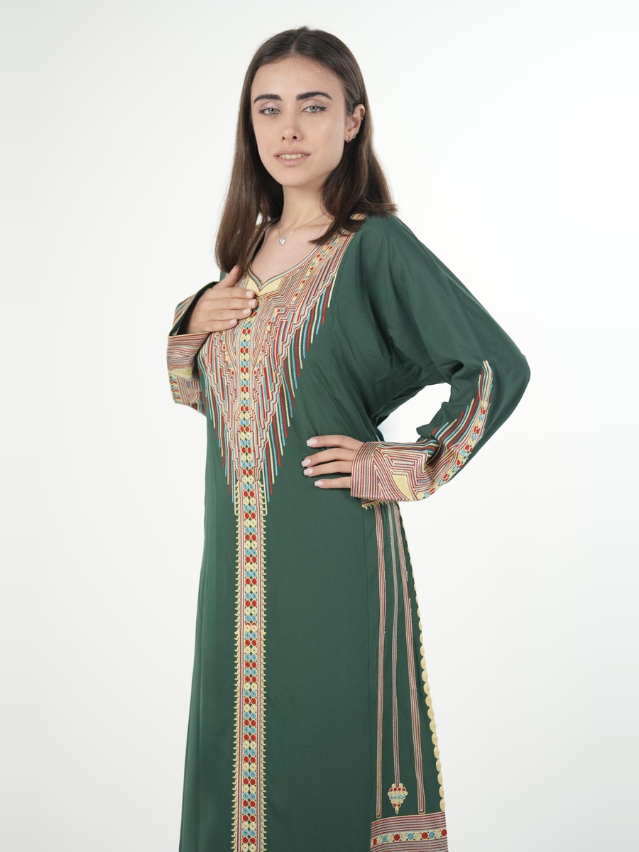 جلابية عسيري مطرزة بالكامل