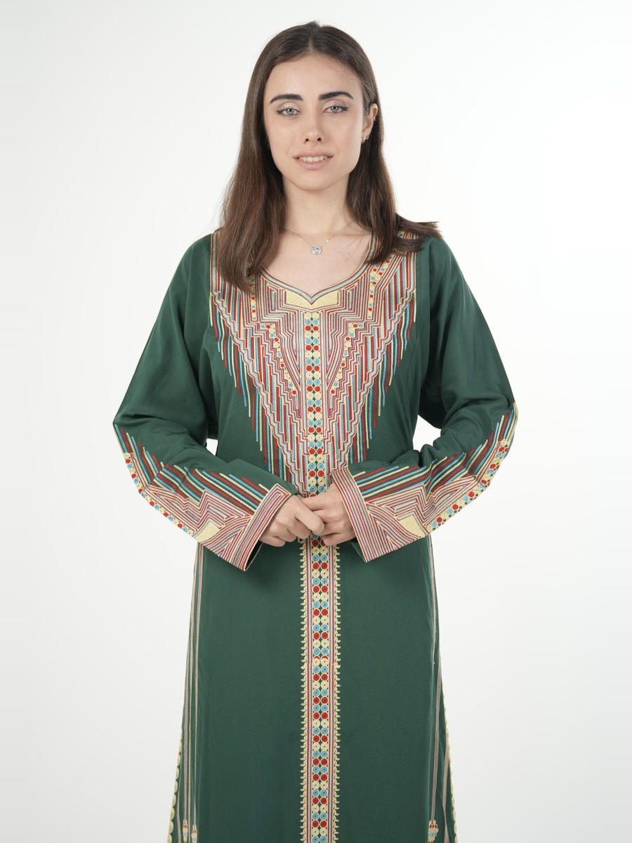 جلابية عسيري مطرزة بالكامل