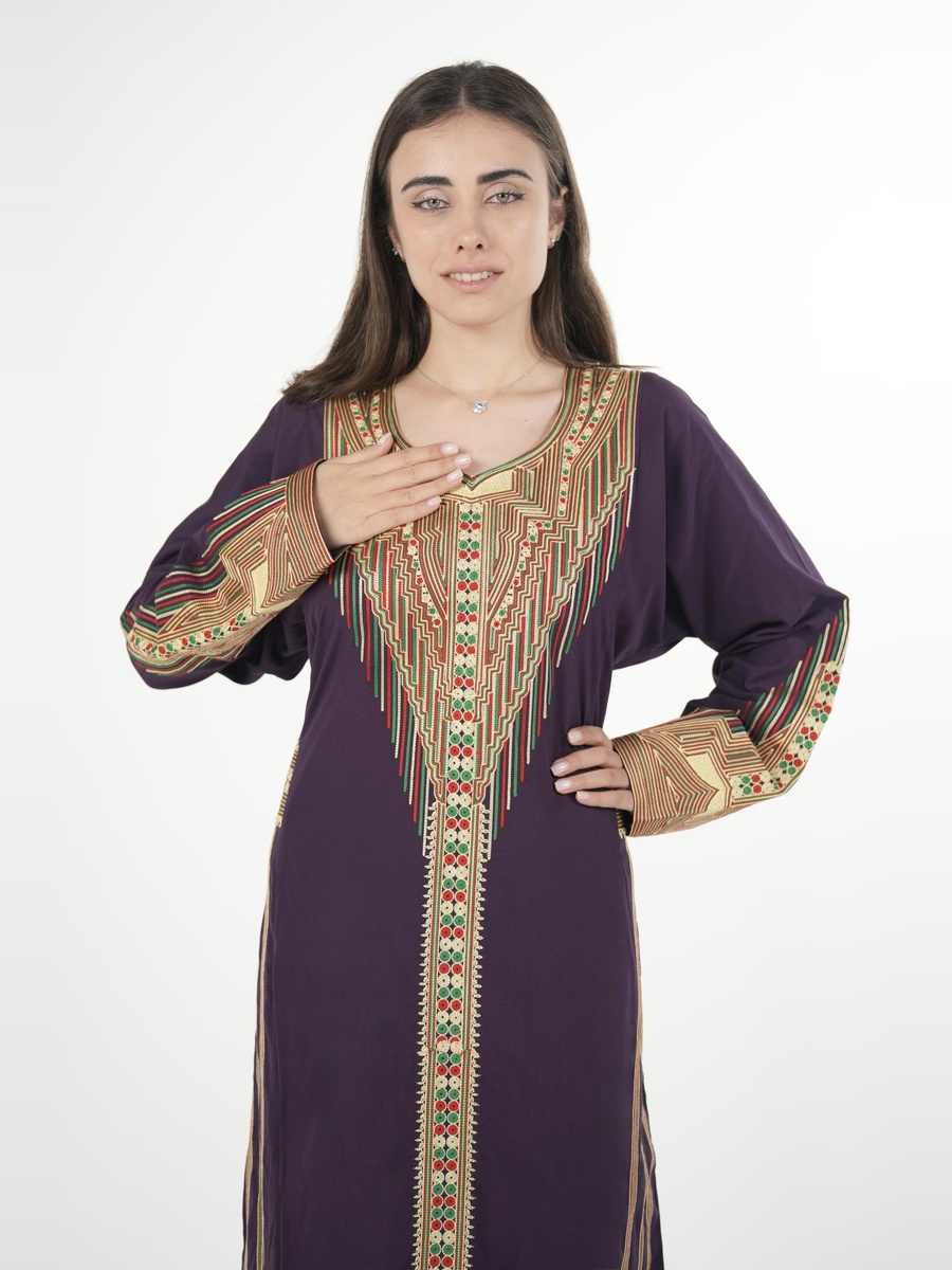 جلابية عسيري مطرزة بالكامل