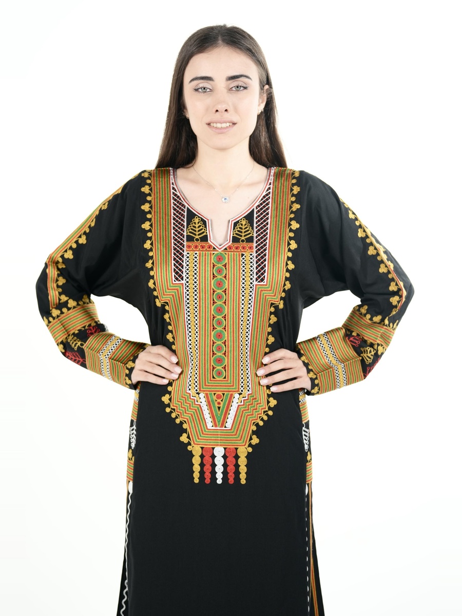 جلابية عسيري مطرزة بالكامل